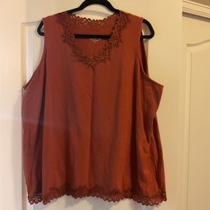 Coldwater Creek plus sized rust colored tank top